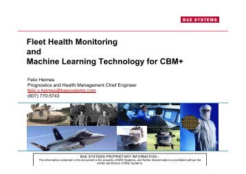 Fleet Health Monitoring and Machine Learning ... - PHM Society