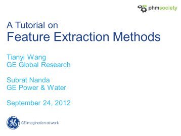 Feature Extraction Methods - PHM Society