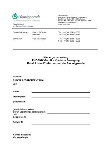 Phoenix Kindergartenvertrag - Phoenix GmbH · Konduktives ...