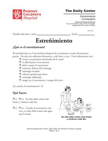 Constipation (EstreÃ±imiento) #367/8s - Phoenix Children's Hospital