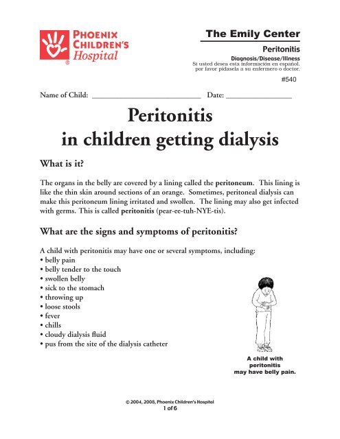 Peritonitis - Phoenix Children's Hospital