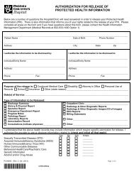 Medical Records Request & Authorization Form - Phoenix Children's ...