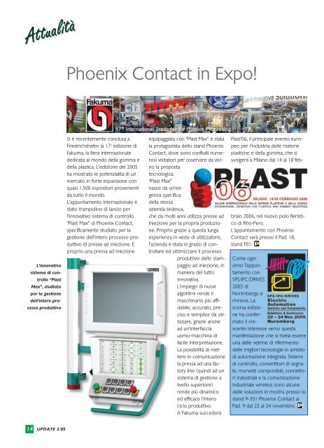 Customers Magazine UPDATE, Edizione 3/2005 - Phoenix Contact ...