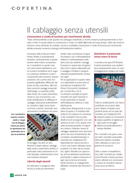 Customers Magazine UPDATE, Edizione 3/2005 - Phoenix Contact ...