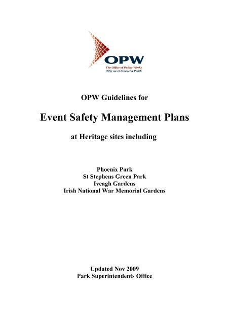 Event Safety Management Plans - Phoenix Park