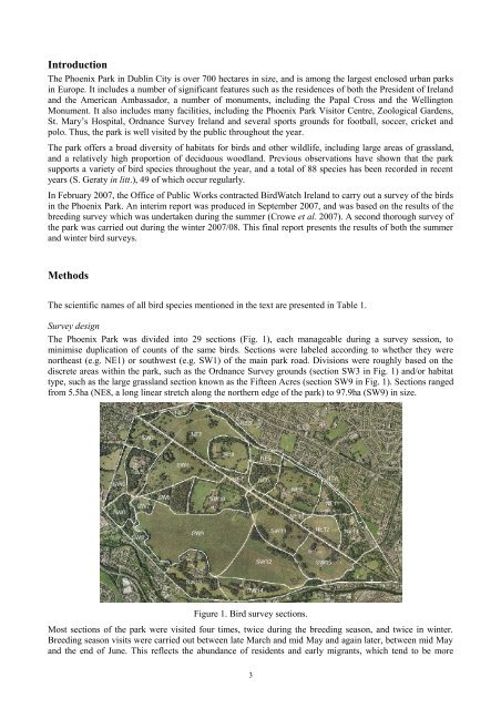 The Birds of the Phoenix Park, County Dublin: Results of a survey in ...