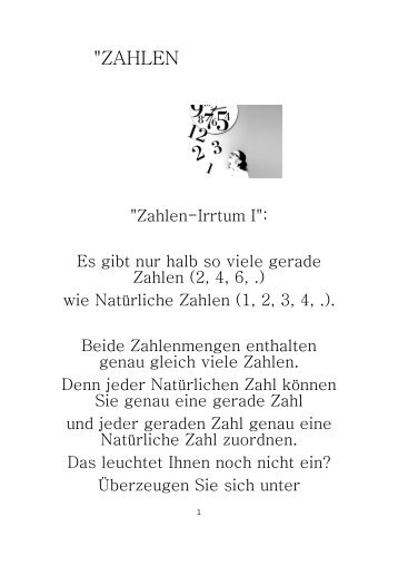 Zahlen-Irrtümer