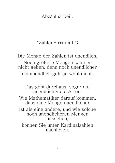 Zahlen-Irrtümer