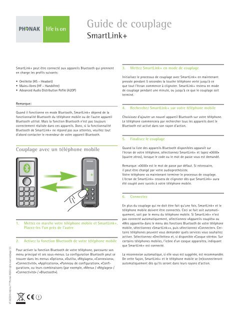 Guide de Couplage Bluetooth - Phonak