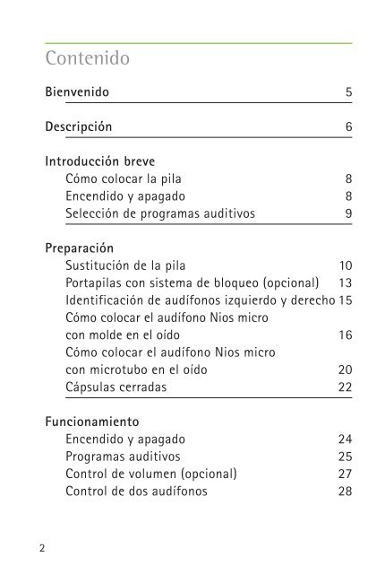 Nios micro III & V - Phonak