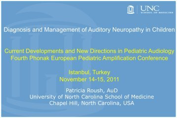 Diagnosis and Management of Auditory Neuropathy in ... - Phonak