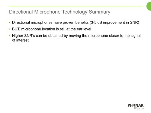 directional microphone technology - Phonak