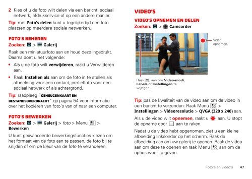 Handleiding Motorola Defy+ Black - Nederlands - Belsimpel.nl