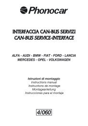 InterfaccIa can-bus servIzI can-bus servIce-Interface - Phonocar
