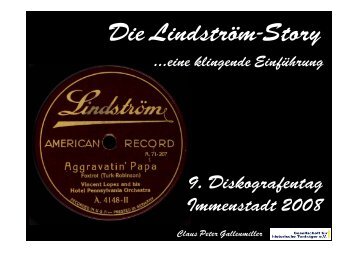 Die LindstrÃ¶m-Story - Gesellschaft fÃ¼r Historische TontrÃ¤ger