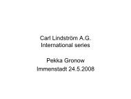 Carl LindstrÃ¶m A.G. International series