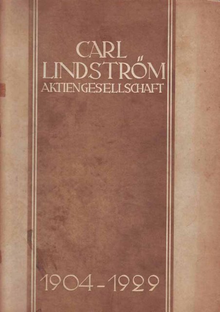 Festschrift 25 Jahre Lindstrm