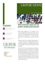 UKPHR News autumn 2011 - PHORCaST - Public Health Online ...