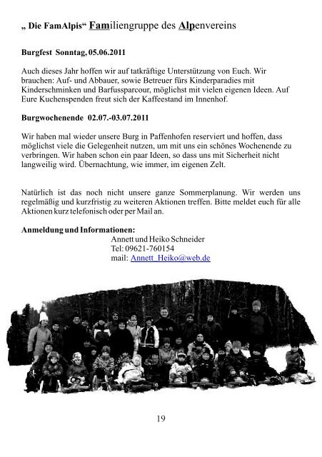 Mitteilungsblatt der Sektion Amberg - Dav-Sektion Amberg