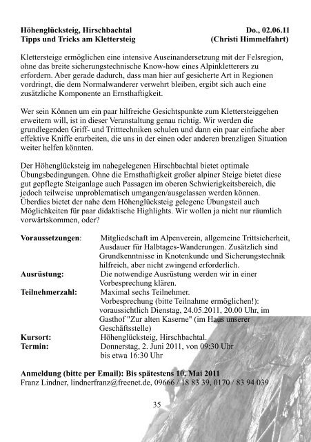 Mitteilungsblatt der Sektion Amberg - Dav-Sektion Amberg