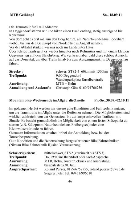 Mitteilungsblatt der Sektion Amberg - Dav-Sektion Amberg