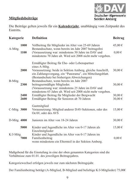 Mitteilungsblatt der Sektion Amberg - Dav-Sektion Amberg