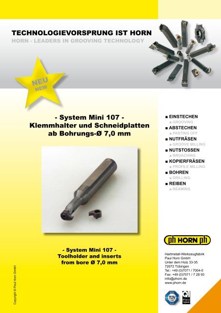 System Mini 107 - Horn USA, Inc.