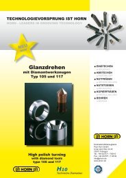 Glanzdrehen - Hartmetall-Werkzeugfabrik Paul Horn GmbH