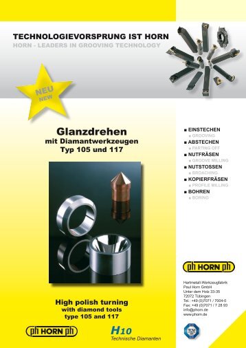 Glanzdrehen - Hartmetall-Werkzeugfabrik Paul Horn GmbH