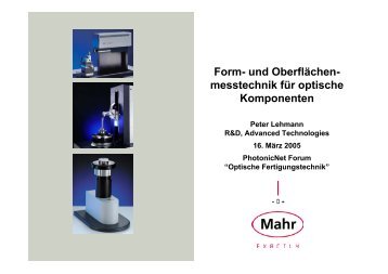 (optisch glatter) OberflÃ¤che - PhotonicNet GmbH