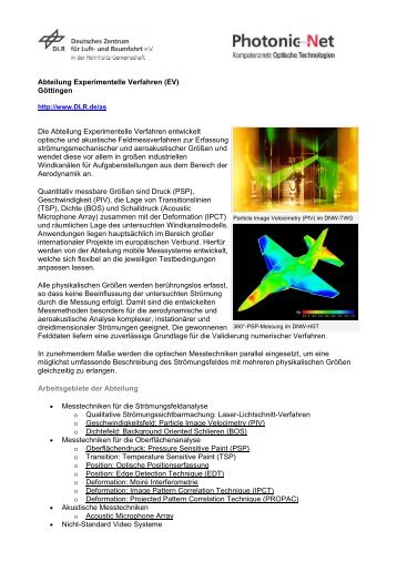 Abteilung Experimentelle Verfahren (EV) GÃ¶ttingen Die Abteilung ...