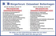 Ostseebad Boltenhagen - Bürgerforum - BfB - Programmaussage - Kommunalwahl 2014