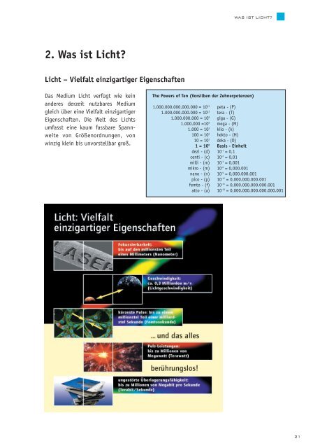 Eine Reise in die Welt des Lichts - Photonik Forschung Deutschland