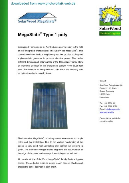 Ms Typ 1 Poly Photovoltaik