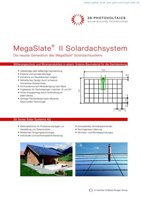 MegaSlate II Solardachsystem - Photovoltaik