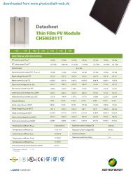 Datasheet Thin Film PV Module CHSM5011T - Photovoltaik