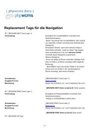 Replacement Tags für die Navigation - phpwcms-docu for phpwcms