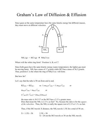 Graham S Law Of Diffusion Lab