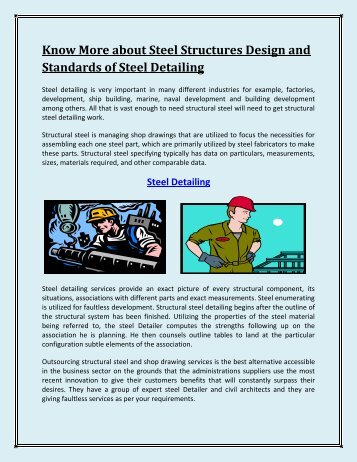 Know More about Steel Structures Design and Standards of Steel Detailing