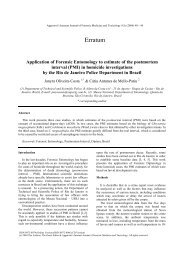 Application of Forensic Entomology to estimate of the postmortem ...