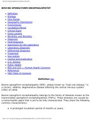 bovine spongiform encephalopathy - Public Health Information and ...