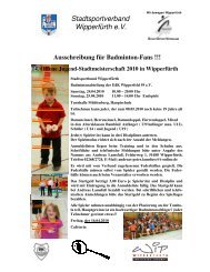 Stadtsportverband Wipperfürth eV Ausschreibung ... - DJK Wipperfeld