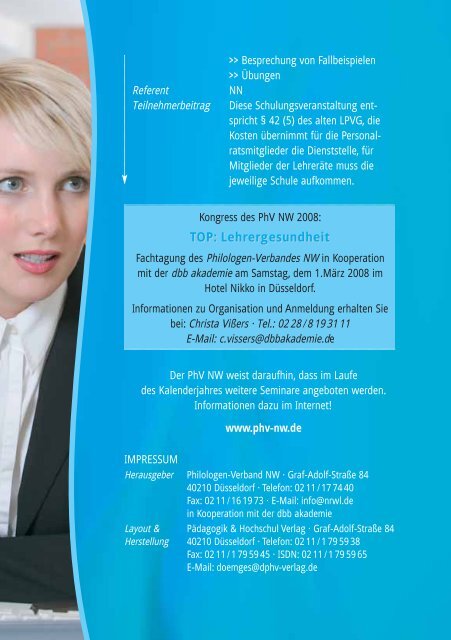 Fortbildungs- Seminarprogramm - PhV NW