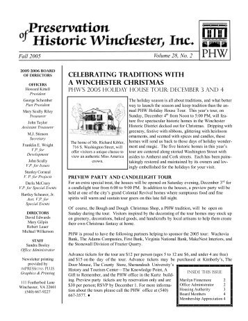 Celebrating Traditions with a Winchester Christmas - Preservation of ...
