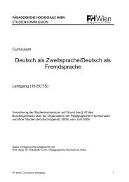 Curriculum zum Download - PÃ¤dagogische Hochschule Wien