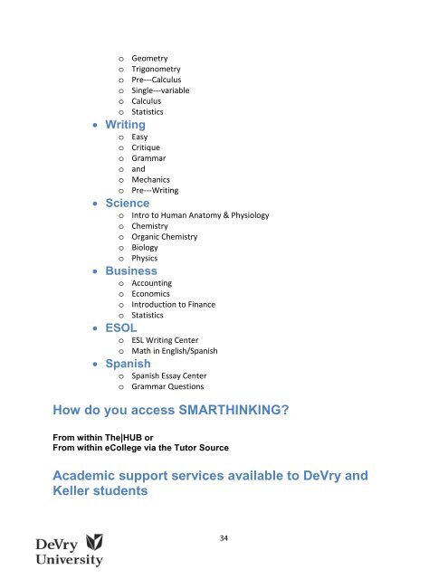 NEW STUDENT ORIENTATION INFORMATION - DeVry University