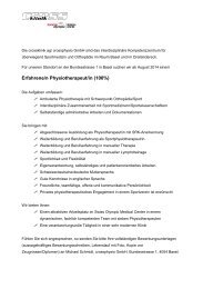 Erfahrene/n Physiotherapeut/in (100%)