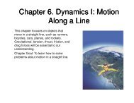 Chapter 6. Dynamics I: Motion Along a Line