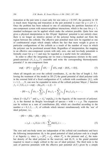 An exactly solvable model for a colloidâpolymer ... - bristol.ac.uk