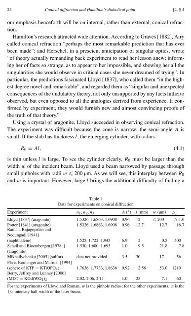 Conical diffraction: Hamilton's diabolical point at the ... - Physics home